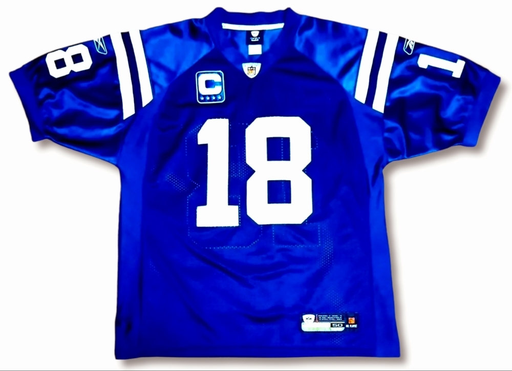 PEYTON MANNING Indianapolis Colts Reebok CAPTAIN Jersey